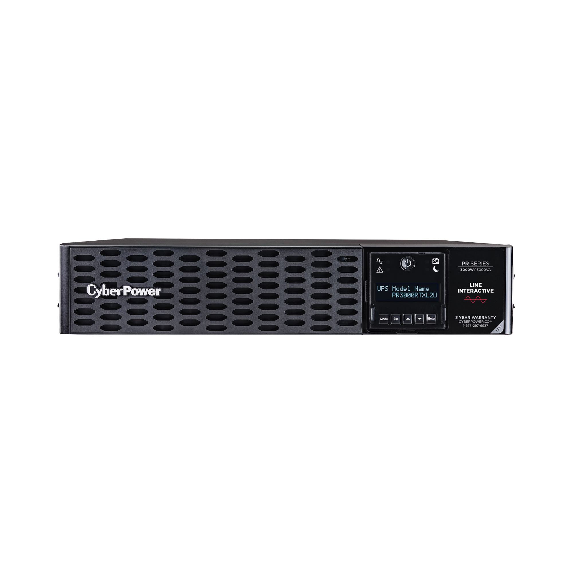 UPS de 3000 VA/3000 W, Topología Línea Interactiva, Entrada 120 Vca NEMA L5-30P, Onda Senoidal Pura, Torre o Rack de 2 UR, Con 8 Tomas 5-20R y 1 L5-30R UPS de 3000 VA/3000 W, Topología Línea Interactiva, Entrada 120 Vca NEMA L5-30P, Onda Senoidal Pura, Torre o Rack de 2 UR, Con 8 Tomas 5-20R y 1 L5-30R